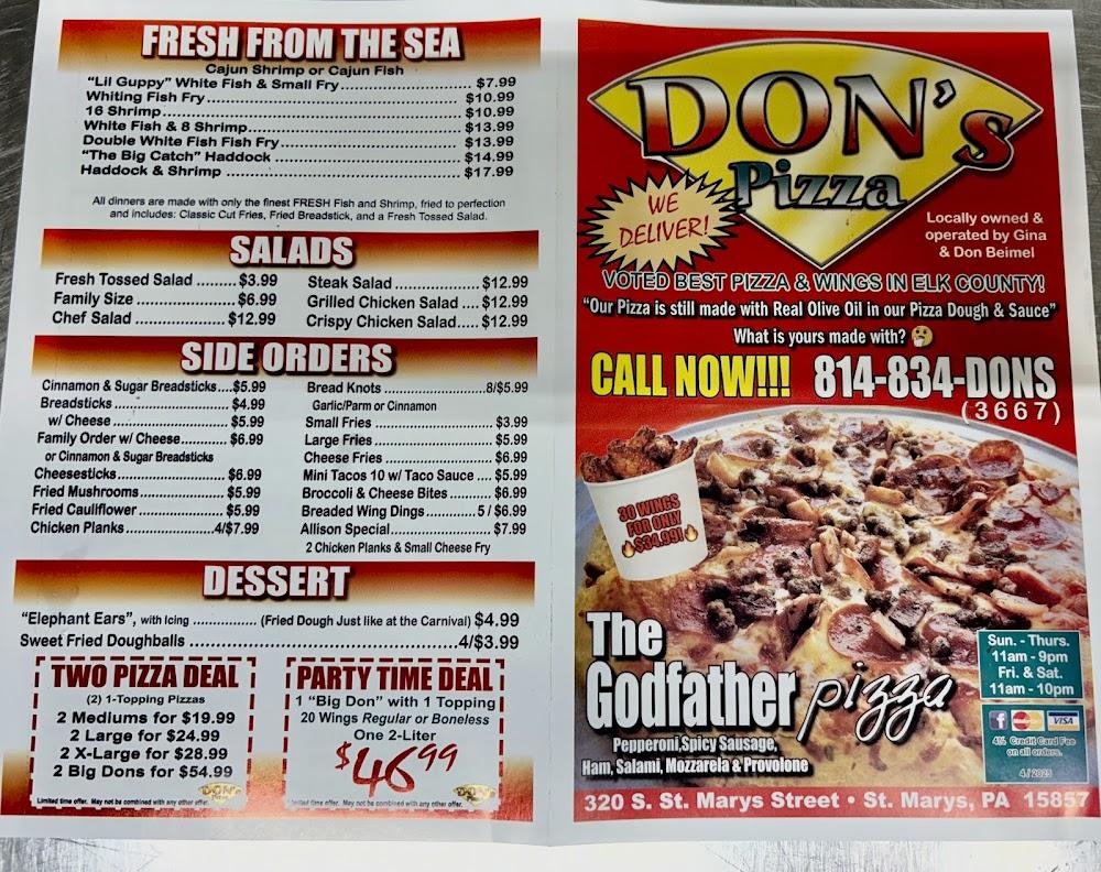 Don's Pizza Lil Guppy" White Fish & Small Fry